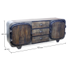 Buy Wooden TV Stand - Retro Industrial Design - Sihu Natural wood 54020 at MyFaktory