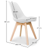 Buy Dining Chair Nordic – Scandinavian Style – Brielle White 58293 at MyFaktory