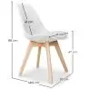 Buy Dining Chair Nordic – Scandinavian Style – Brielle White 58293 at MyFaktory