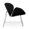 Buy Slice Armchair with Matching Ottoman - Premium Leather Black 16763 in the Europe