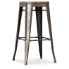 Buy Industrial Design Bar Stool - Wood & Steel - 76cm - Metalix Industriel 54406 at MyFaktory