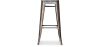 Buy Industrial Design Bar Stool - Wood & Steel - 76cm - Metalix Red 54406 home delivery