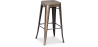 Buy Industrial Design Bar Stool - Wood & Steel - 76cm - Metalix Red 54406 at MyFaktory