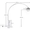 Buy Floor Lamp with Marble Base - Living Room Lamp - Arc White 13692 - in the EU