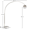 Buy Arched Metal Floor Lamp with Round Marble Base – Arc White 13693 - in the EU
