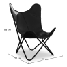 Buy Leather Chair - Butterfly Design - Winq Black 58894 - prices