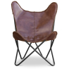 Buy Butterfly chair - brown leather - Cuik Chocolate 58895 - in the EU