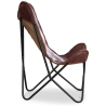 Buy Butterfly chair - brown leather - Cuik Chocolate 58895 at MyFaktory