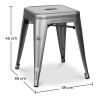 Buy Bistrot Metalix Stool 45cm - Metal Silver 27809 with a guarantee