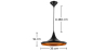 Buy Wide Shade Pendant Lamp - Aluminium Black 22727 at MyFaktory
