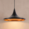 Buy Wide Shade Pendant Lamp - Aluminium Black 22727 home delivery