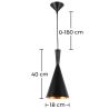 Buy Tall Shade Pendant Lamp - Aluminium Black 22728 - in the EU