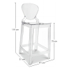 Buy Bar stool with backrest Victoire - 75cm - Design Transparent Transparent 58924 in the Europe