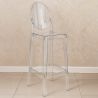 Buy Bar stool with backrest Victoire - 75cm - Design Transparent Transparent 58924 - prices