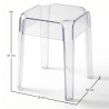 Buy Stool  Victoire - 47cm - Design Transparent Transparent 29572 in the Europe