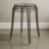 Buy Stool  Victoire - 47cm - Design Transparent Light grey 29572 - prices