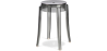 Buy Stool  Victoire - 47cm - Design Transparent Light grey 29572 - prices