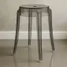Buy Stool  Victoire - 47cm - Design Transparent Light grey 29572 - prices