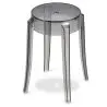 Buy Stool  Victoire - 47cm - Design Transparent Light grey 29572 in the Europe