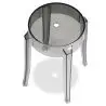 Buy Stool  Victoire - 47cm - Design Transparent Light grey 29572 home delivery