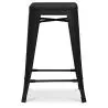 Buy Industrial Design Bar Stool - Matte Steel - 60cm - Metalix Mint 58993 - in the EU