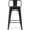 Buy Bar Stool with Backrest Industrial Design - 60cm - Metalix White 58409 - in the EU