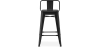 Buy Bistrot Metalix bar stool with small backrest - 60cm Black 58409 in the Europe