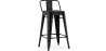 Buy Bistrot Metalix bar stool with small backrest - 60cm Black 58409 at MyFaktory