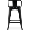 Buy Bar Stool with Backrest Industrial Design - 60cm - Metalix White 58409 with a guarantee