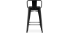 Buy Bistrot Metalix bar stool with small backrest - 60cm Black 58409 - in the EU