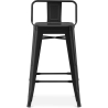 Buy Bar Stool with Backrest Industrial Design - 60cm - Metalix Steel 58409 - prices