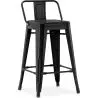 Buy Bar Stool with Backrest Industrial Design - 60cm - Metalix White 58409 at MyFaktory