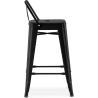 Buy Bar Stool with Backrest Industrial Design - 60cm - Metalix Steel 58409 in the Europe