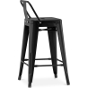 Buy Bar Stool with Backrest Industrial Design - 60cm - Metalix Steel 58409 home delivery