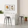 Buy Bar Stool with Backrest Industrial Design - 60cm - Metalix White 58409 - in the EU