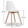 Buy Dining Chair Scandinavian Design Brielle  White 58593 - in the EU