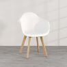 Buy Dining Chair with Armrests - Scandinavian Style - Amir Black 58595 - in the EU