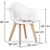 Buy Dining Chair with Armrests - Scandinavian Style - Amir Black 58595 - prices