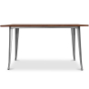 Buy Bistrot Metalix Industrial Dining Table - 140 cm - Dark Wood Steel 58996 - in the EU