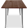 Buy Bistrot Metalix Industrial Dining Table - 140 cm - Dark Wood Steel 58996 at MyFaktory