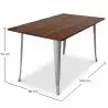 Buy Bistrot Metalix Industrial Dining Table - 140 cm - Dark Wood Steel 58996 with a guarantee