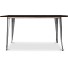 Buy Bistrot Metalix Industrial Dining Table - 140 cm - Dark Wood Steel 58996 - prices