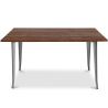 Buy Bistrot Metalix Industrial Dining Table - 140 cm - Dark Wood Steel 58996 - prices