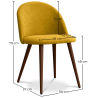 Buy Dining Chair - Upholstered in Fabric - Scandinavian Style -Bennett Yellow 58982 at MyFaktory