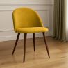 Buy Dining Chair - Upholstered in Fabric - Scandinavian Style -Bennett Yellow 58982 - prices