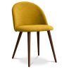 Buy Dining Chair - Upholstered in Fabric - Scandinavian Style -Bennett Yellow 58982 - in the EU