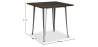 Buy Bistrot Metalix Industrial Dining Table - 80 cm - Dark Wood Steel 58995 - in the EU