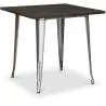 Buy Bistrot Metalix Industrial Dining Table - 80 cm - Dark Wood Steel 58995 - in the EU