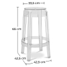 Buy Bar Stool Victoire - 65cm - Design Transparent Transparent 29573 home delivery