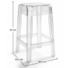Buy Bar Stool Victoire - 65cm - Design Transparent Transparent 29573 - in the EU